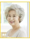 グレイヘア・グレーヘア・60代70代80代のパーマヘアカラー