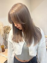 ピピバイヨーク(pipi, by yoke.)&nbsp;透明感ダブルカラー/ホワイトベージュ/ストレート