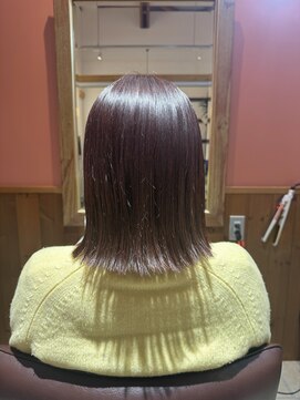 オウルヘア(OWL hair) 切りっぱなし×ピンク