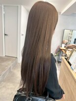 ミュラ(mulah)&nbsp;ブリーチなしダブルカラーシアーベージュ＊ストレートロング