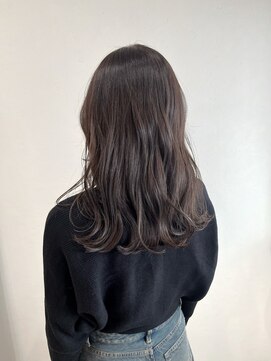 オト(oto) アッシュベージュ　ミディアムヘア　ブリーチなしカラー