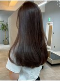 ミニウルフチェリーブラウンホワイトグレージュフェザーパーマ