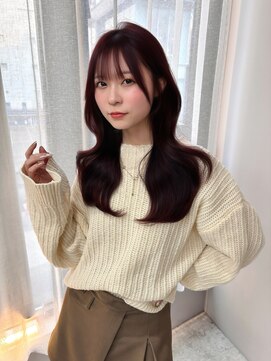 ボタン テンジン(VOTAN tenjin) 【杉本大地】韓国ヘア/レイヤーカット/ワインレッド/天神美容室