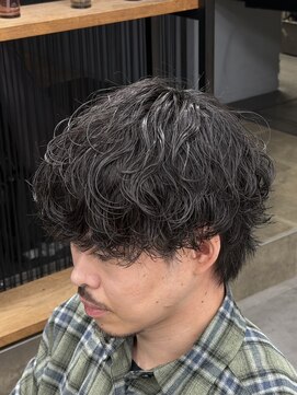 オーバルバイアピッシュ(OVARL by apish) 波巻きパーマ/メンズパーマメンズカットウルフパーマ