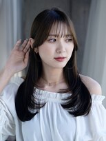 エインアンリー 明治神宮前(AIN.ANLY.)&nbsp;オリーブグレージュ似合わせ大人可愛いくびれヘア韓国レイヤー