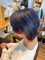 アン ブリーチ(UN BLEACH)&nbsp;【推しカラー】インナーレッド×ネイビーブルー