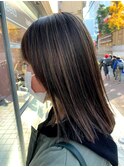 地毛と白髪を活かしたハイライト