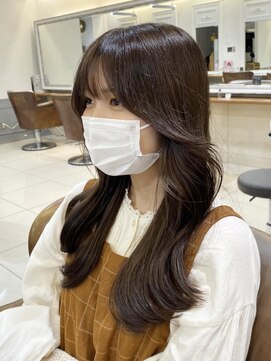 ネオリーブアイム 横浜西口店(Neolive aim) 韓国ヘア くびれ  前髪 ショコラブラウン【横浜】