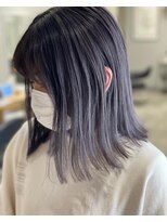 アヴァンス 京橋店(AVANCE)&nbsp;ラベンダーグレージュ/バレイヤージュボブヘアミディアム
