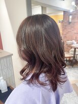 ムーン(moon) #前髪カタログ#ピンクベージュ#顔型別ヘアスタイル特集