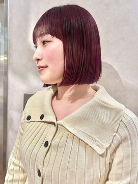 ディッセンバー 神宮前(December) レッドカラー/ボルドーカラー/チェリーレッド/ブリーチなし/渋谷