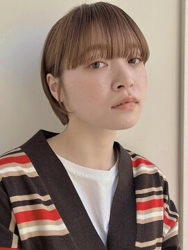 ガーデン 銀座(GARDEN) ボブ/ショートボブ/ベージュカラー/耳かけボブ/フルバング