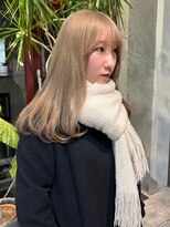 ヲタク(wotaku.)&nbsp;ミルクティーベージュハイトーンダブルカラーケアブリーチロング