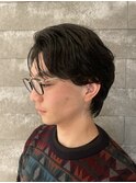 メンズマッシュウルフニュアンスパーマメンズパーマ