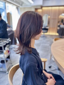 リファインド(REFINED) レイヤーミディ×大人ピンクカラー（イノアカラー）　五十嵐