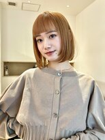 アペロ 柏(Apero)&nbsp;切りっぱなしボブ//オレンジベージュ/フェイスレイヤー