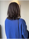 〈浅草 半個室〉アッシュグレージュ×毛先ポイントパーマ