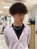 波巻きシャドウパーマツイストスパイラル無造作銀座メンズパーマ