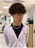波巻きシャドウパーマツイストスパイラル無造作銀座メンズパーマ