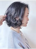【morio 原宿】ニュアンスボブパーマ　ゆるふわ外国人風パーマ