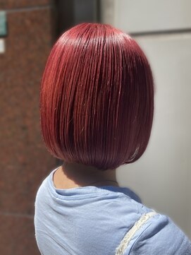 ジップ 稲毛店(ZIP) チェリーレッド/ワイン/ブリーチなし/ミディ/ボブ/暖色カラー