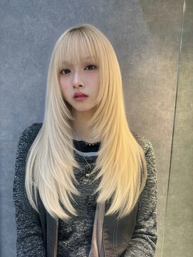 ロンドロゼ 池袋(Lond rose) 髪質改善縮毛矯正レイヤーカット顔周り前髪韓国ミニウルフ/池袋