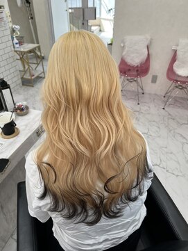 ミニョン(mignon) 韓国/ダブルカラー/ブリーチ/ピンク/学割U24/新越谷/南越谷/草加