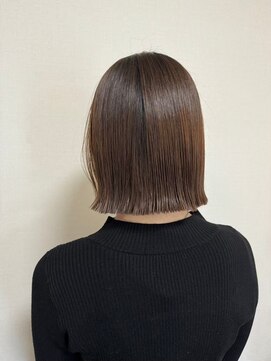 美容室 フォーリア Foglia あごラインボブ　ナチュラルブラウン