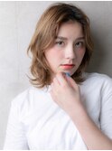 ハイトーンカラーゆるふわミディアムウルフカットX志木10代20代