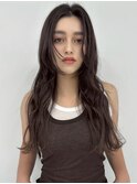ナチュラル抜け感 ロングヘア 透明感カラー 小顔