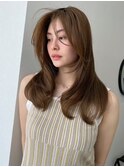 似合わせカット/ミディアムレイヤーカット/大人ガーリー/くせ毛