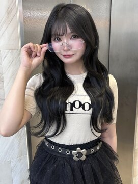 ボタン 熊本(VOTAN) 韓国ヘア/レイヤーカット/前髪/顔まわり/オリーブグレージュ