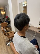 アジュテ(ajouter)&nbsp;爽やか清潔感！黒髪風アッシュグレーのツーブロック