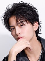 リップス 表参道店(LIPPS) ショートウルフ毛流れパーマセンターパート
