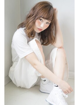 アチーブ ヘア デザイン(achieve hair design) カジュアル無造作フラッフィーボブ ハイトーンベージュ