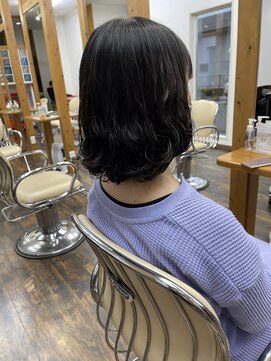 チームボス(Team BOSS) 黒髪でも可愛いデジタルパーマ!!