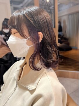 ラボヌール ヘアー エクラ(La Bonheur hair eclat) パープルインナーカラー