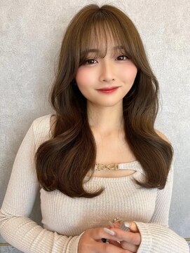 ルームバイシー 新宿(Loom. by Sea) 韓国風前髪/シルキーベージュ/グレージュカラー/斜めバング