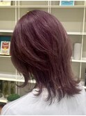 レイヤーミディアムカット/ダークチェリー