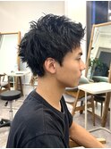 スペインカール/スパイキーショート/フェザーパーマ/横浜