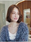 前髪 こなれミディ イメチェン 髪質改善 ナチュラルボブ