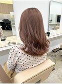 柔らかセミロング×透明感テラコッタブラウン