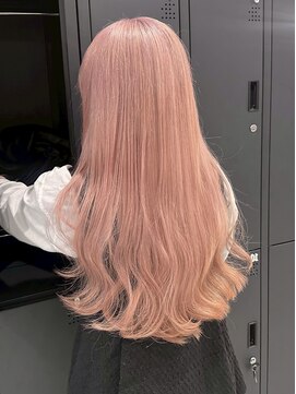 リムレスバイサンク 万代 新潟駅(LIMLESS by cinq) ダブルカラーケアブリーチピンクベージュカラーワンホンレイヤー