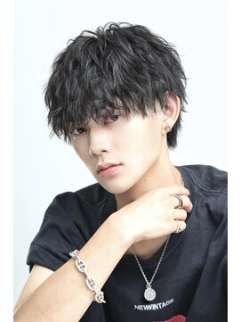 リップス 吉祥寺店 (LIPPS) 縦落ちツイスパ マッシュ ウルフ ツイストスパイラル