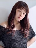 【La fith】ゆるふわヘア×オン眉バング×アプリコットブラウン