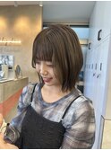 パツっとボブウェーブヘア