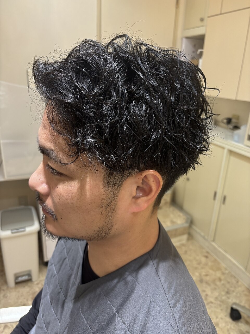 メンズパーマスタイルツーブロックスパイラルパーマ30代40代50代