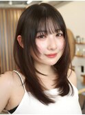 髪質改善トリートメントミルクティーベージュカラーくびれヘア