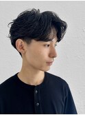 大分ニュアンスパーマセンターパートフェザーパーマ毛流れパーマ