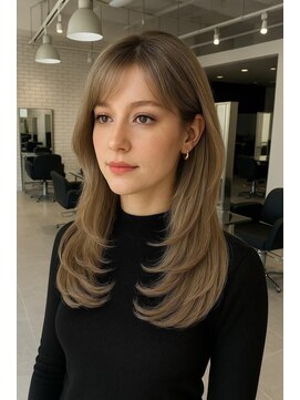 リコヘアー(LiCO HAIR) 那覇/イメチェン/ピンクベージュ/アンブレラカラー/前髪